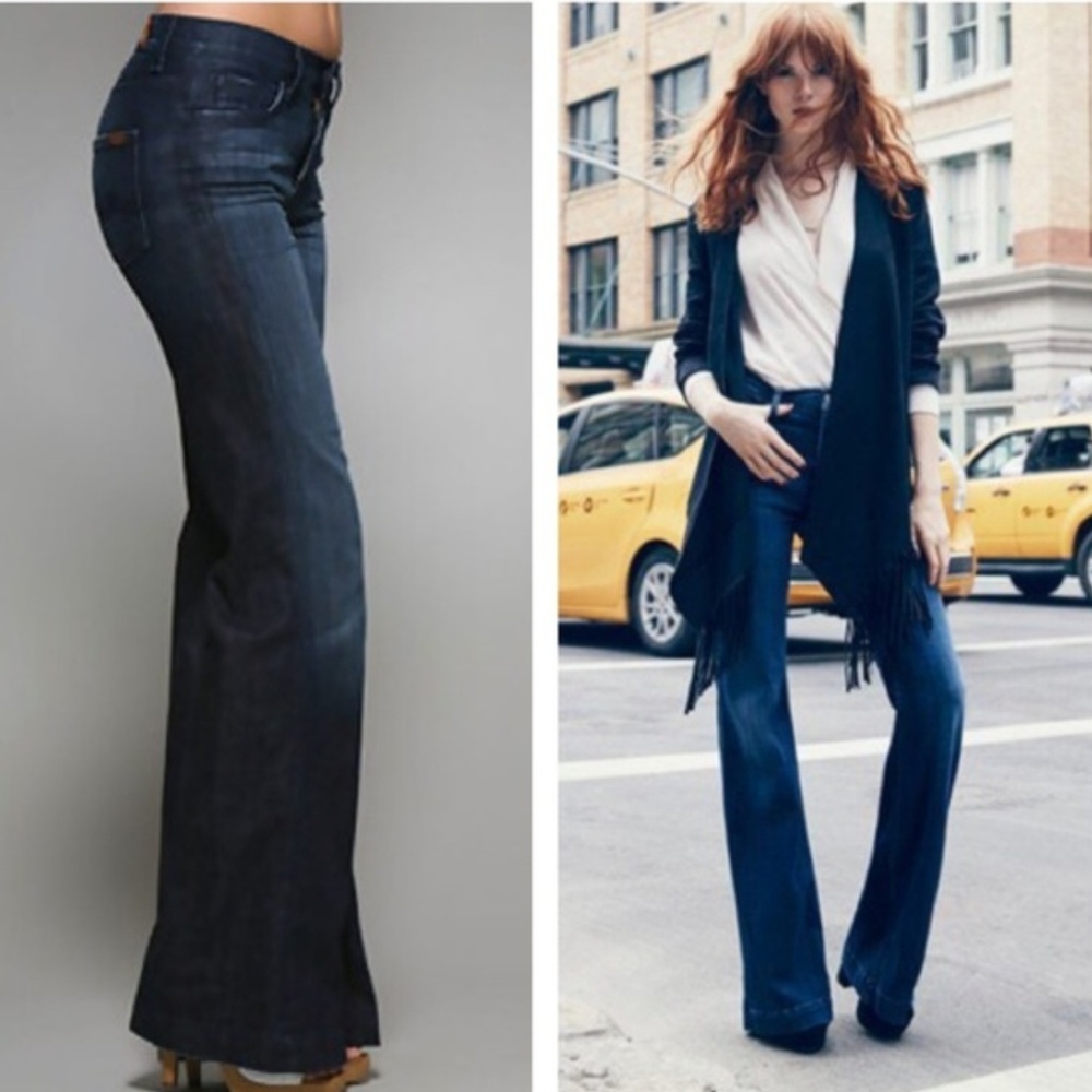 7 For All Mankind retro bell bottom high rise
